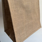Dettaglio borsa juta grande per borse all'uncinetto – accessorio naturale handmade estate