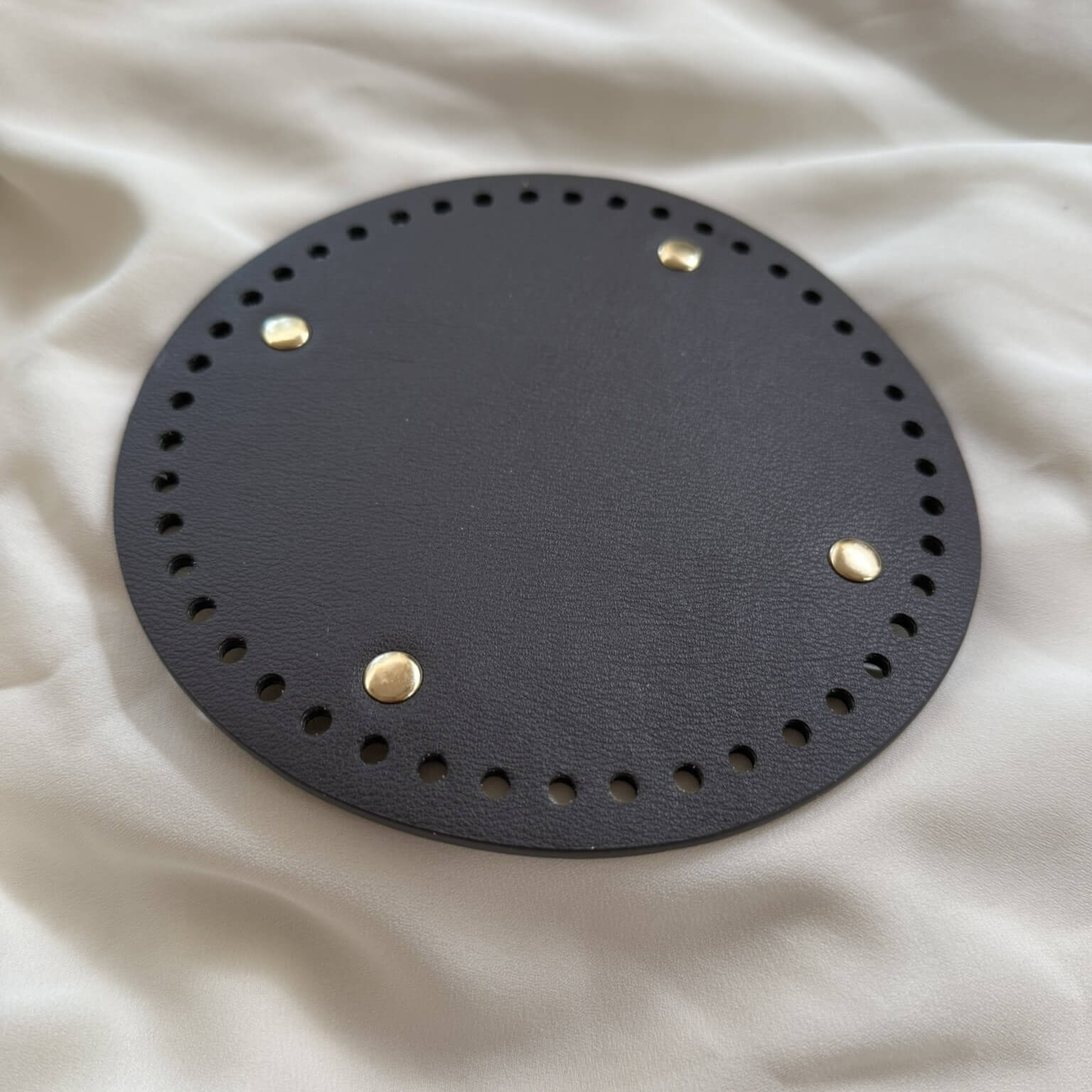 Base tonda in similpelle per borse uncinetto – fondo rigido per borsa handmade