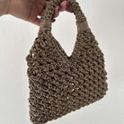 Kit completo con l'occorrente per realizzare la borsa Gemma con cordino lurex