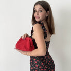 Kit completo di borsa all'uncinetto per realizzare una clutch bag con base rettangolare