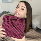 Kit con l'occorrente per realizzare una borsa all'uncinetto con pandorino 