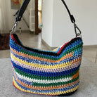 Kit con occorrente per realizzare all'uncinetto la borsa in cotone colorato