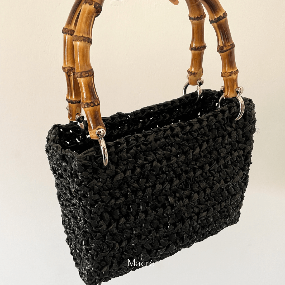 Kit per realizzare la borsa adele con rafia lucida e colorata