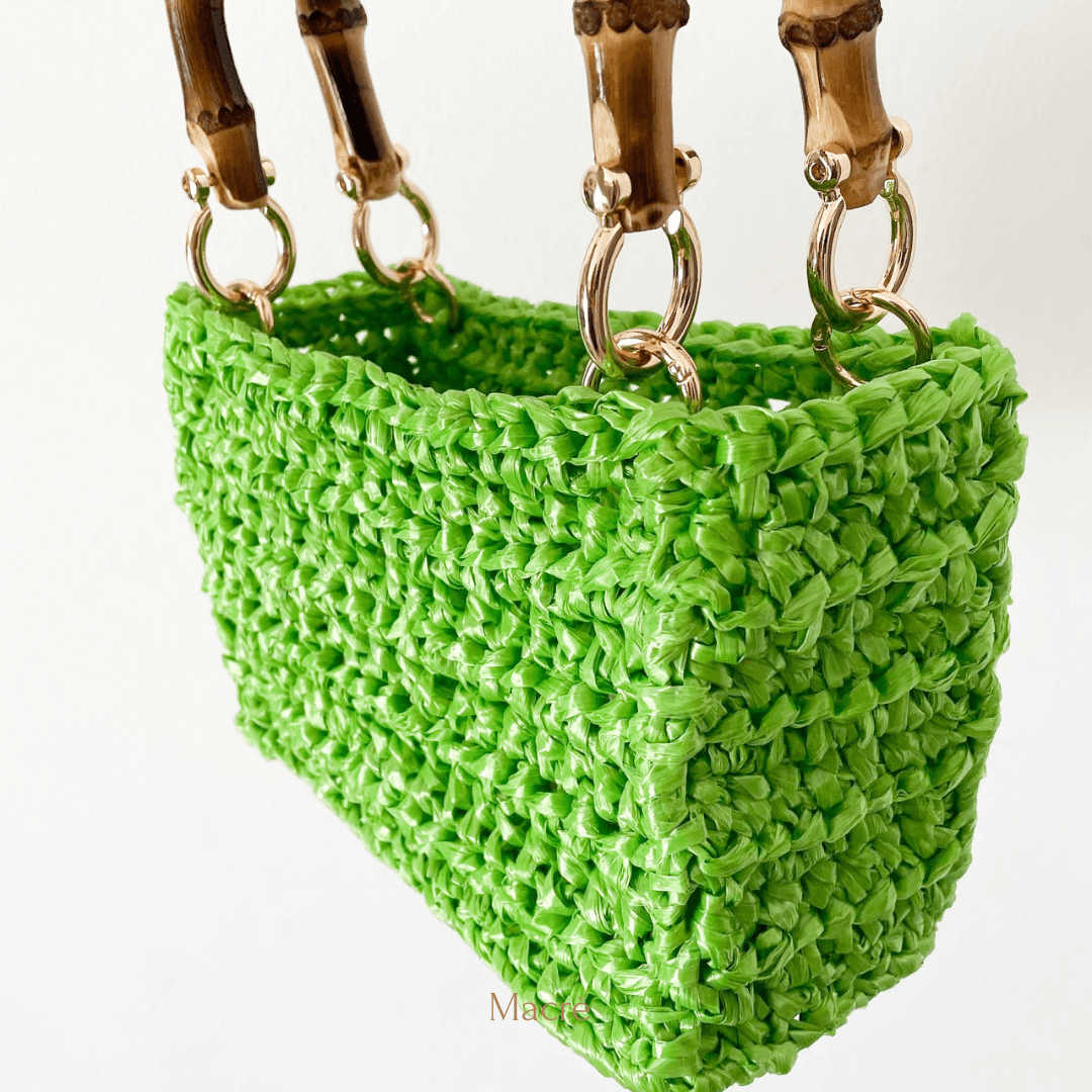 Kit per realizzare la borsa adele con rafia lucida e colorata