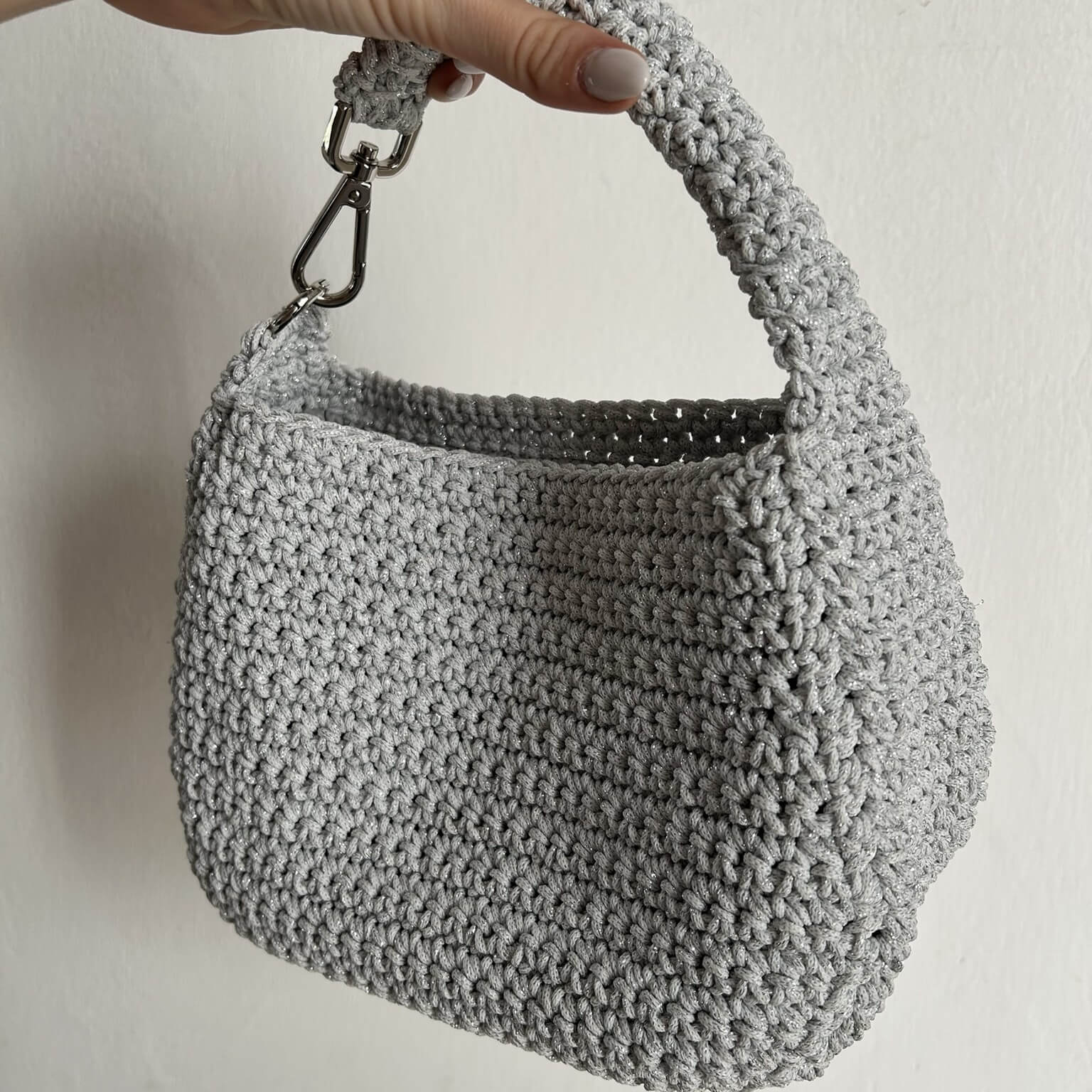 Kit completo di borsa all'uncinetto per realizzare una borsa a mano di medie dimensioni