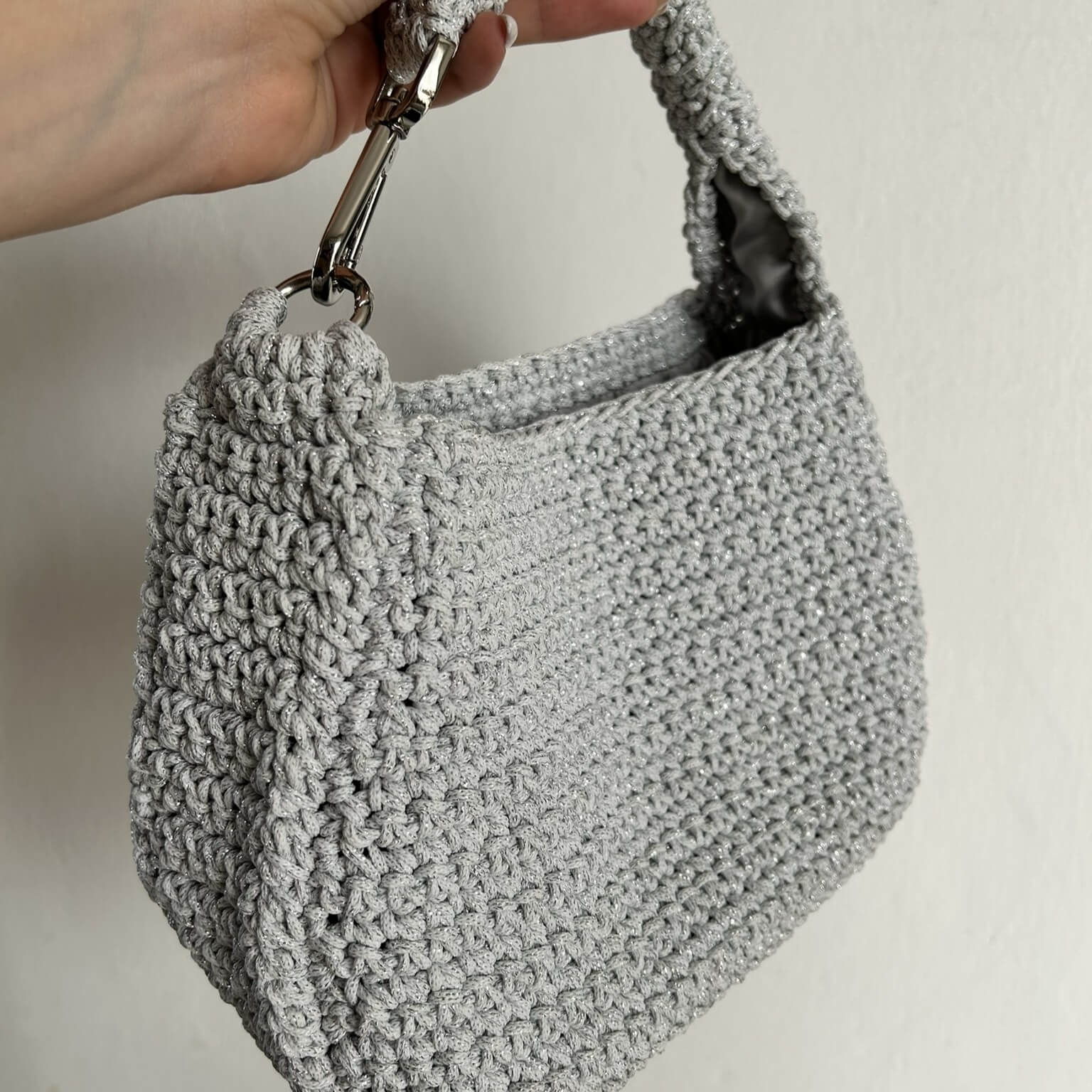 Kit completo di borsa all'uncinetto per realizzare una borsa a mano di medie dimensioni