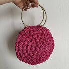 Kit completo per realizzare borsa a mano con punto nocciolina tondo con uncinetto