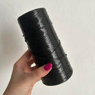 Rafia lucida in colore nero per realizzare borse all'uncinetto estive